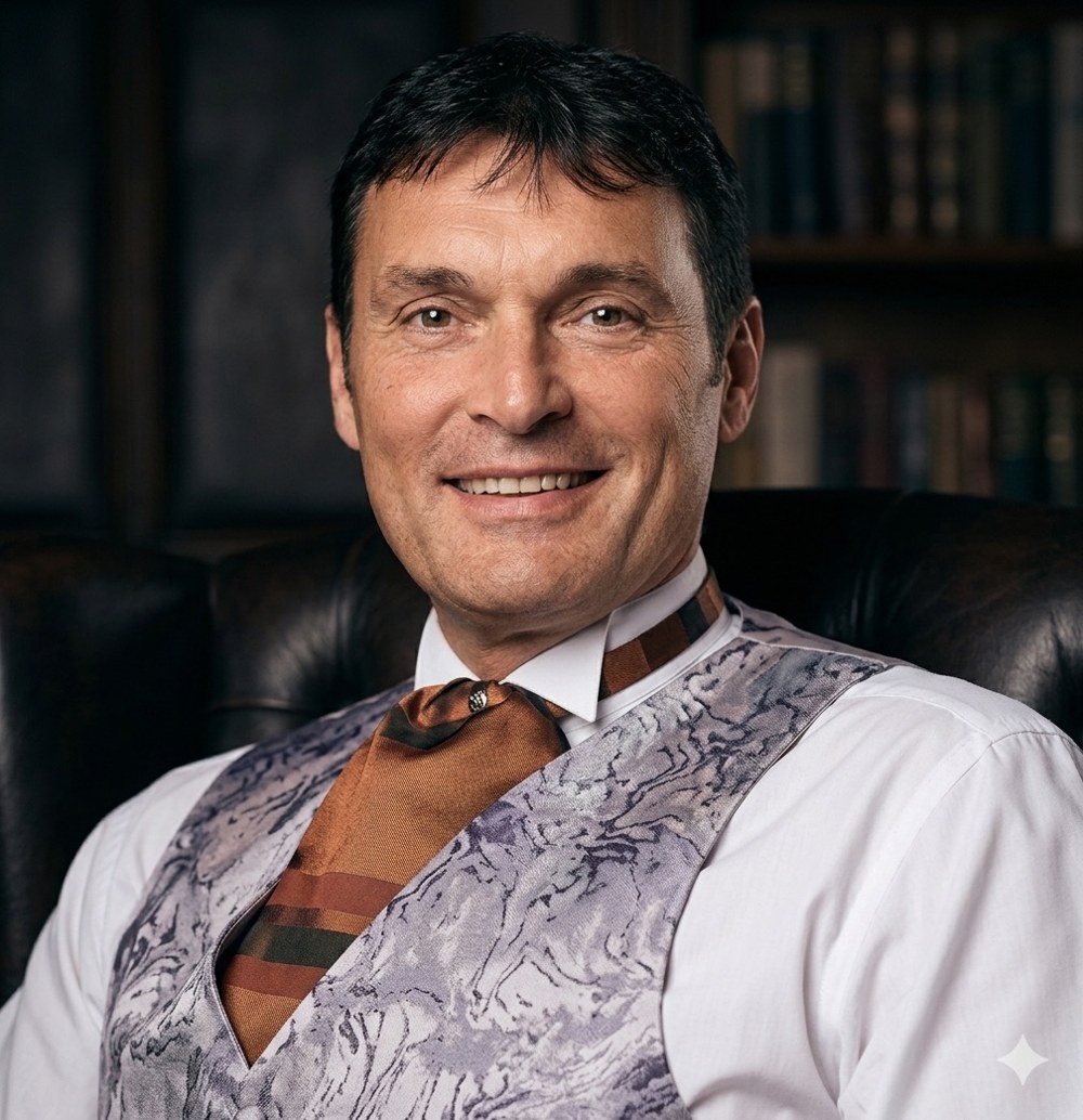Portrait of Dr Clyde Hughes, energy healer and medium